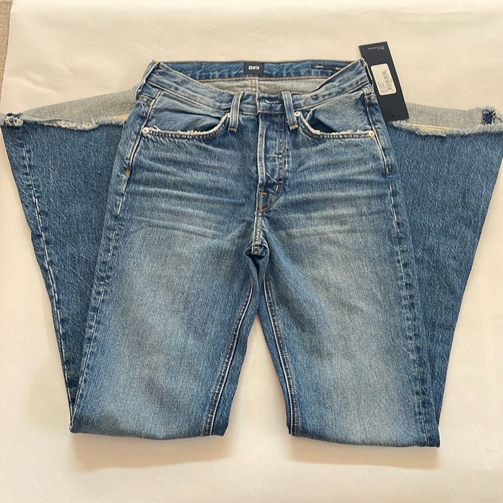 Anthropologie Edwin Chrissy Wide Flare Jeans Size 24 NWT